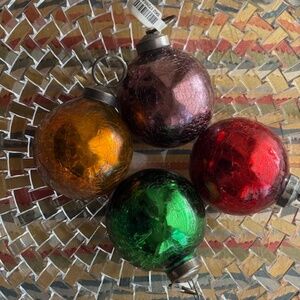 Set of 4 Vintage Christmas Kugels